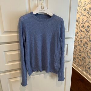 ZADIG & VOLTAIRE blue raw-edged cashmere sweater